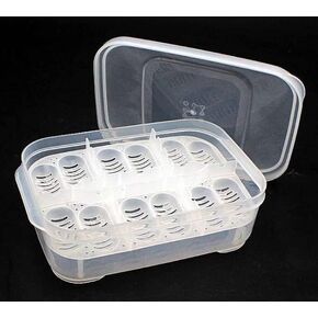 12 Grids Reptile Breeder Box Professional Plastic Reptile Breeding Box Hatching Incubator for Amphibians Snakes Lizards Turtles Tortoises Geckos with Eggs Tray Thermometer Not Included