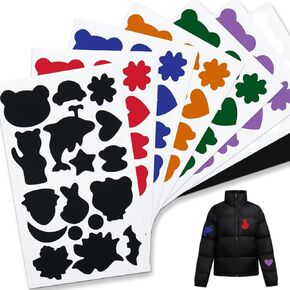 8 Sheets Down Jacket Repair Patch Kit Easy Hole Patch Pre-Cut Self Adhesive Waterproof Ripstop Nylon Fabric Patches For Puffer Jackets & Patches For Clothes Rain Snow Gear, Tents Sleeping Bag Umbrella