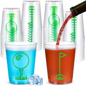 40 Pcs Golf Theme Cups 12 oz Golf Party Supplies Plastic Reusable Cups Sports Golf Ball Plastic Drinking Cups for Golf Lovers Party Decor Birthday Gift Favors Housewarming