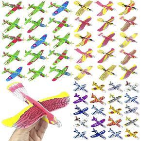 XIPEGPA 50 PCS 3 Different Designs Foam Glider Planes Toys Individually Packed Outdoor Flying Toys Good as Birthday Party Favor and Prize Reward Toys Foam Glider Planes Toys