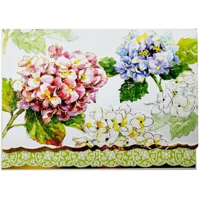 Set of 3 - Pansy Teacups Portfolio Boxed Note Cards by Carol Wilson. 10 embossed 4x5 Die-Cut Notecards and Matching Envelopes in Decorative Gift Box with Magnetic Flap. NCP2105 in Saudi Arabia