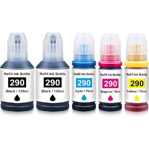 GI-290 Ink Bottle Replacement for CAN GI290 Ink Compatible 290 for MG2580S G1200 G3200 G2200 G4200 G4210 G4800 G4810 3800 G3810 G3900 MP288 IP2880 IP2780 MG2580S MG3680 TS3180 TS308 Inkjet Printers