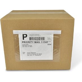 4.5" x 5.5" Shipping Label Sleeves, Clear Adhesive Top Loading Packing List, Self-Adhesive Packing List Waterproof Mailing Shipping Label Envelopes (200 Pack)