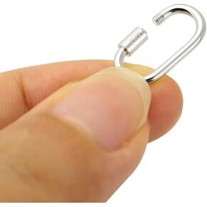Link Lock Jump Ring 925 Sterling Silver Jewelry Components Silver Carabiner Clasp, Jewelry Clasp and Toggles, Silver Hidden Clasp(1PIC) (Silver)