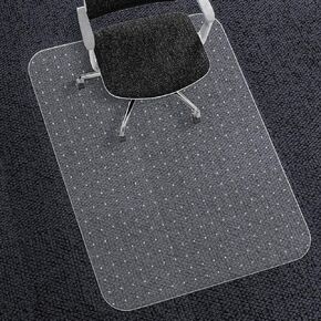 WASJOYE Office Chair Mat for Carpet, 32" x 48" Chair Mat for Carpet, Transparent Desk Chair Mat with Non-Slip Studded for Home and Office