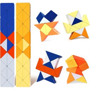 GAN Twist Magic Snake, 48 Wedges 6 Colors Magnetic Cube Puzzle with Magnets Toy Brain Teaser Game for Kids Teens