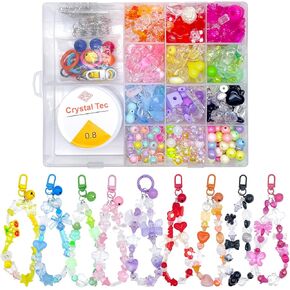 Xmada 750 PCS Acrylic Assorted Beads - Aesthetic Beads Cute Beads for Bracelets Making, Flower Star Butterfly Pastel Beads,Acrylic Beads, Assorted Beads for Jewelry Making (12COLOR-Acrylic-Bead)