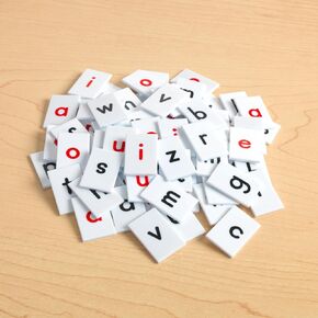 Really Good Stuff EZread Lowercase Letter Tiles, Set of 77 - Ages 4-9, Grade K-3, Alphabet For Kids, Literacy Activity, Educational, Word Building, Classroom Must Haves