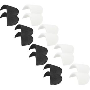 PATIKIL 8 Pairs Shoulder Pads, Costume Shoulder Pads Breathable Sponge Pads Covered Set-in Gauze for Women Clothing Men Blazer Suit Coat Sewing, Black White,L