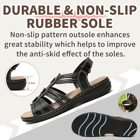 Womens Sandals Flats Comfort Walking Sandals Casual Summer Shoes with Arch Support for Dressy Beach Hiking Vacation Camping Travel Pool Shopping Dating Water sports in Saudi Arabia