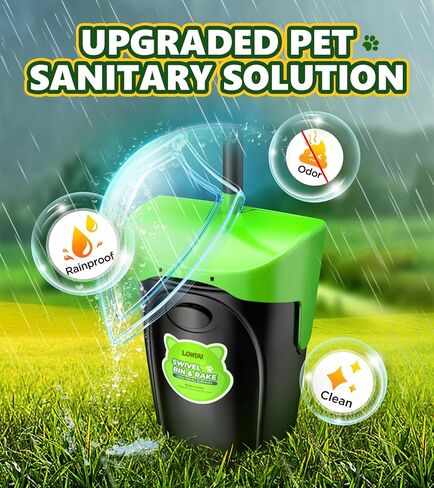 Londu Odor Forting Pooper Scooper كبير دوار دوار وركبى مع 40 كيس نفايات ، 36 "مقبض طويل القابل للتعديل الكلب pooper مغرفة للكلاب الكبيرة والحيوان in Saudi Arabia