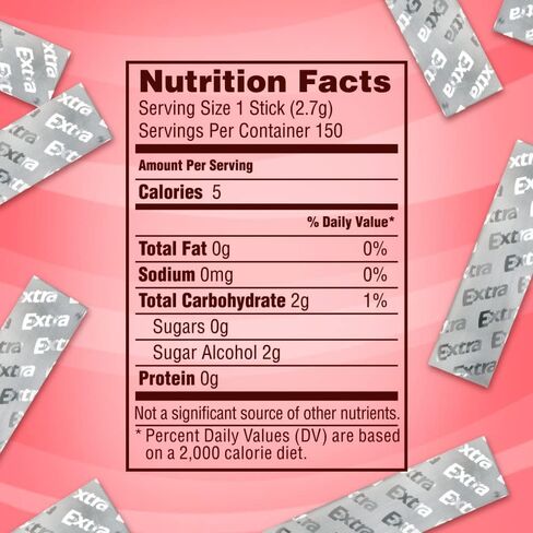 EXTRA Gum Cinnamon Gum Sugar Free Chewing Gum Individually Wrapped Mint Gum Bulk Slim Packs, 15 Stick (Pack of 10) in Saudi Arabia