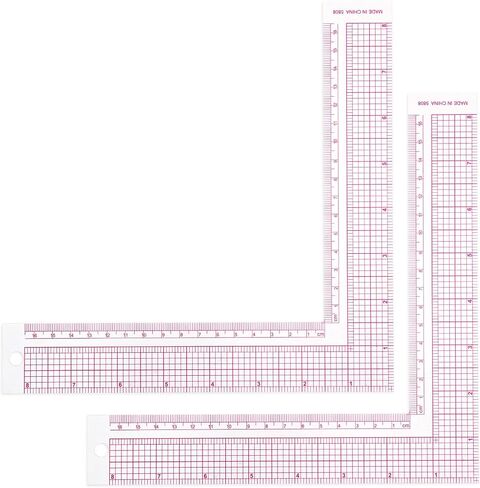 TIESOME L-Square Rule Clear Sewing Ruler, Plastic Measure Tailor Ruler 90 Degree Clear Sewing Ruler Square Framing Measuring Tool Fabric Sewing Measuring Supplies for Pattern Making(1 PCS) in Saudi Arabia