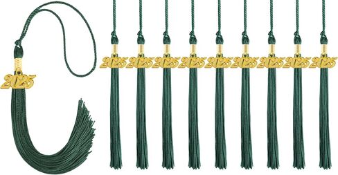 10 Pieces Graduation Tassels 2025,Green Graduation Tassels for Graduation Cap 2025,Green 2025 Graduation Tassels in Kuwait