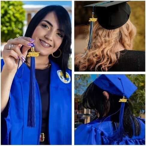 10 قطع التخرج شرابات 2025 ، شرابات التخرج الخضراء لتخرج Cap 2025 ، Green 2025 Tassels Tassels in Kuwait