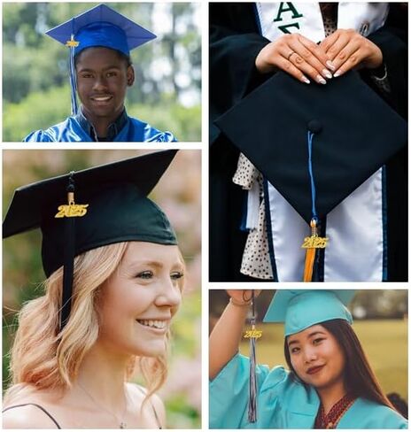 10 قطع التخرج شرابات 2025 ، شرابات التخرج الخضراء لتخرج Cap 2025 ، Green 2025 Tassels Tassels in Kuwait