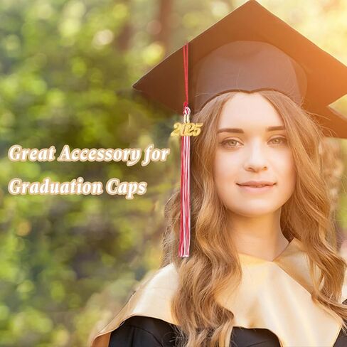 2025 Tassel 2025 Tassel Charm Capuation Cap Tassel لتخرج CAP 2025 تخرج القبعة الزخرفة مع السحر الذهبي لعام 2025 لحفلات التخرج الأخضر والأبيض in Kuwait