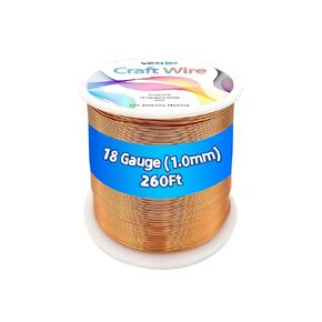 Craft Wire (20Gauge (0.8MM), Copper Tone), Colored and Soft Aluminum Wire 405Ft for Metal Wrap, Jewelry Making, Crafts, Home Decor, DIY Art