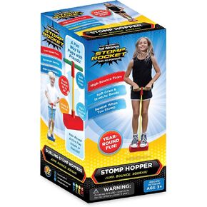 Stomp Rocket Stomp Hopper - Jump ، Bounce & Squeak Foam Pogo Jumper for Kids - Toddler Pogo Stick Grips Soft and Stretchy - ألعاب داخلية وخارجية للثلاثة إلى 5 سنوات