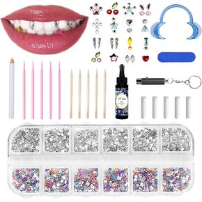 Season's Friends DIY Gems Kit, 2000 Professional Gems Kit, Jewelry Kit with Glue and Light, Fashion Gems Kit