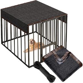MEWTOGO 95% High Density Dog Kennel Shade Cover - 10x10ft Mesh Shade Cloth in Kuwait