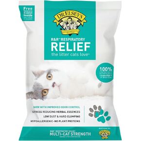 الدكتور elshy's premium clumping cat stitter | r & r الجهاز التنفسي الإغاثة | غبار منخفض ، انخفاض rracking ، التكتل الصلب ، التحكم في الرائحة المتفوقة ، المكونات الطبيعية ، يدعم التنفس الصحي