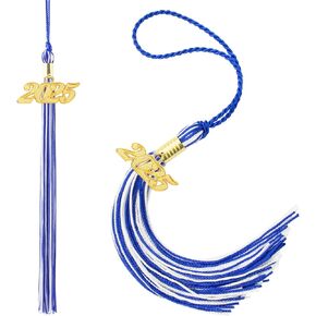 2025 Tassel Graduation, 2 Pcs Tassels for Graduation Cap 2025, Graduation Cap Tassel, Graduation Tassel 2025 with 2025 Year Gold Charms, Class of 2025 Tassel for Graduation Ceremony (Black)