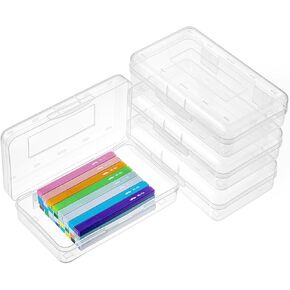 Mr. Pen- Pencil Box, 4 Pack, Clear, Plastic Pencil Box Case, Pencil Case, Crayon Box, Pencil Case for Kids, Clear Pencil Case, Plastic Pencil Case, Hard Pencil Case, School Supply Box