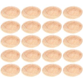 Balacoo 20pcs Simulated Bird Nest Bird Nest Ornament Garden Craft Bird Easter Nest Artificial Vine Nest Mini Spring Decor Handmade Bird Wedding Artificial Tree Branch Silk