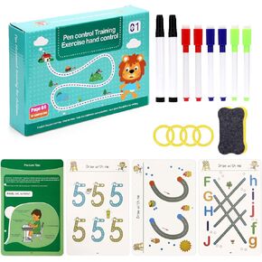 خربش مصنف ذكي ، scribblesmart قابلة لإعادة الاستخدام كتاب الكتب السيطرة على القلم كتاب تدريبي قليلا مصنف الغريب
