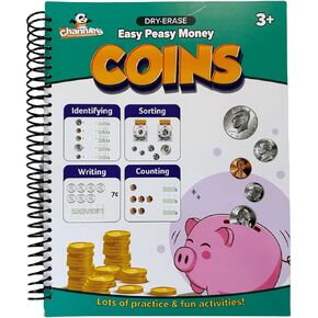 Book Money Money Easy Peasy Dry Dry - Bulle Toddler Book - يعلم عددًا نقديًا للأطفال الذين تتراوح أعمارهم بين 3-5/6-8 - بنسات ، نيكل ، دايمات ، أرباع - مصنفات المال للأطفال - 65+ صفحة