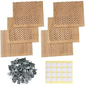 6Pcs 2.75x2.36 Inch Large Wooden Candle Wicks with Metal Bases for Candle Making Craft, Natural Wood Rectangle Candle Cores for DIY Soy Wax Candles