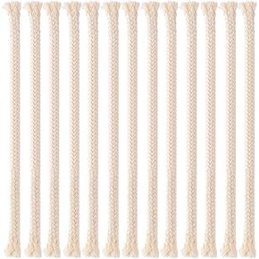 Oil Lamp Wicks Candle Wick 20 Pcs 7 inch Cotton Replacement Wicks Round Braided Lamp Wicks Alcohol Candle Burner for Kerosene Lantern Torches