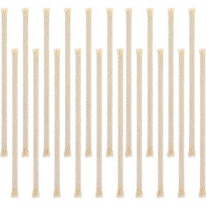 20 Pcs Oil Lamp Wicks Replacement 6 mm/0.23'' Cotton Braided Lamp Wicks Round Candle Wick DIY Handmade Candle Making Supplies for Oil Lamp Torches Alcohol Candle Burner Kerosene Lamp Lantern