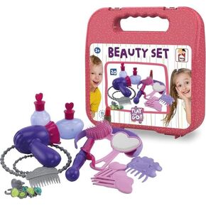 Chicos 20 Piece Play-and-Go Beauty Set - Includes Hair Brush, Mirror, Combs, Necklace, 'Blow Dryer', Perfume Bottles, and More