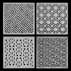 FREEBLOSS 4Pcs 4.7 * 4.7inch Acrylic Sashiko Stencils Acrylic Drawing Line Template for Hand Quilting Sashiko Patterns Templates Acrylic Embroidery Stencils for Hand Sewing Lovers