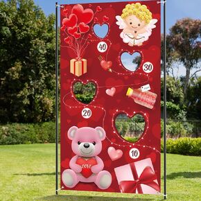 KatchOn, Valentines Toss Games with 3 Bean Bags - Large 54x30 Inch | Valentines Games for Party | Valentines Day Games for Classroom | Valentines Games for Classroom | Valentines Day Decorations