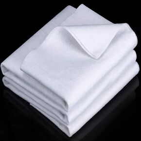 Tatuo 2 Pieces 20 x 108 Inch Fusible Fleece Interfacing, White, Polyester, Solid, Fusible, For Sewing, Crafts, DIY Projects