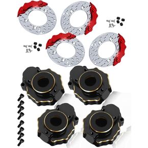 Brass Outer Portal Drive Housing Knuckle Cover Upgrades Part for TRX-4/TRX-6 Crawler RC Car, 8PCS Outer Portal Drive Housing Knuckle Cover,Black
