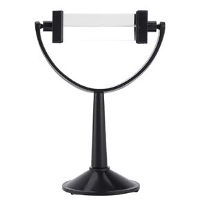 Qiilu Optical Glass Triangular Prism with Stand, Equilateral Prism for Teaching Light Spectrum Physics and Photo Photography Prism