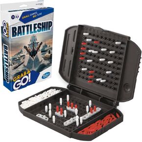 Battleship Grab and Go Game for Ages 7 and Up, Portable Game for 2 Players, Travel Game for Kids