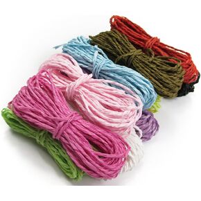 All In One 10 Color 300 Yards Twisted Paper Craft String/Cord/Rope (1-1.5mm Thickness)