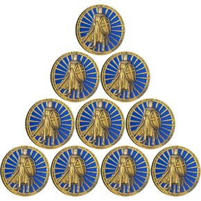 Full Armor of God Spiritual Warrior Challenge Coin Christian Pocket Token Bible Verse Gift (Bulk Pack of 10)