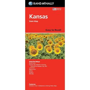 Rand McNally Easy to Read Folded Map: Kansas State Map