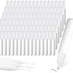 100 PCS بيضاء غراء أقلام الجفاف الجاف جاف جاف الجفاف لوازم الفصول الدراسية لمشاريع الفنون والحرف DIY (أبيض)