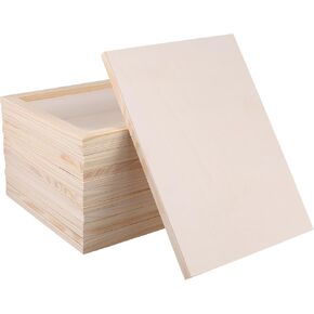 15 PCS 9x12 Inch Wood Canvas, Blank Square Canvas for Painting, Unfinished Wooden Canvas Board for Painting DIY Craft Projects