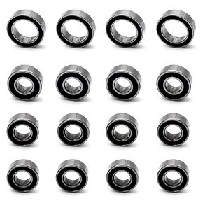 16pcs RC Ball Bearings Kit 5x10x4 5x11x4 8x12x3.5mm Rubber Sealed Compatible with Tamiya TT-02 TT02 1/10 RC Parts