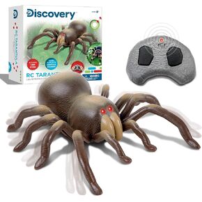 Discovery Kids RC Moving Tarantula Spider, Wireless Remote Control Toy for Kids, Great for Pranks and Halloween Decorations, Realistic Scurrying Movement, Glowing Scary Red LED Eyes