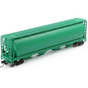 Evemodel C8744 HO Scale 1:87 Cylindrical Covered Grain Hopper Car Rolling Stock Model Railway (Green)