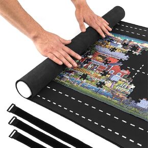 Puzzle Mat for Jigsaw Puzzle Fits 2000 1500 1000 500 Piece Puzzles Roll-Up Puzzle Mat for Adults Kids Storage & Transport by Amuzi